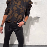 Blouse Manche Bouffante Volant