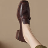 Audrey - Mocassins femme à talon bloc confort