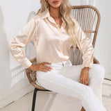 Chemise en Satin Classe Unie