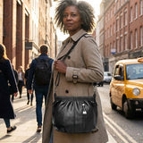 Sac À Main Décontracté Plissé Seau Cuir Souple