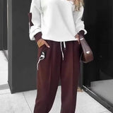 Ensemble Sweat-Shirt Et Jogging Color Block