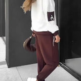 Ensemble Sweat-Shirt Et Jogging Color Block