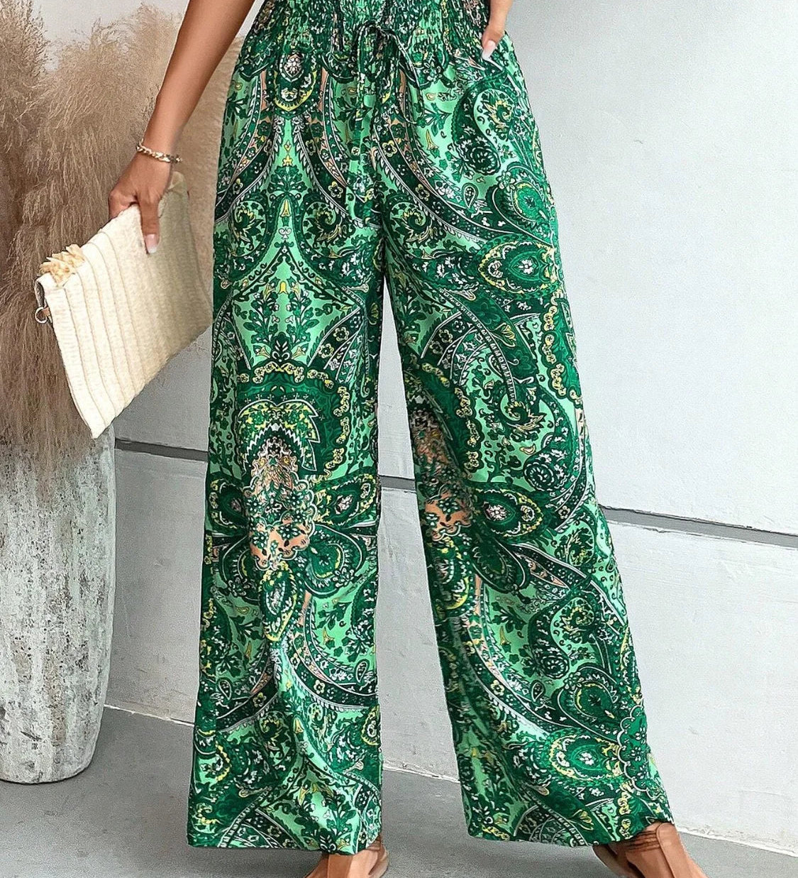 Layah | Pantalon taille haute à imprimé artistique pour femme