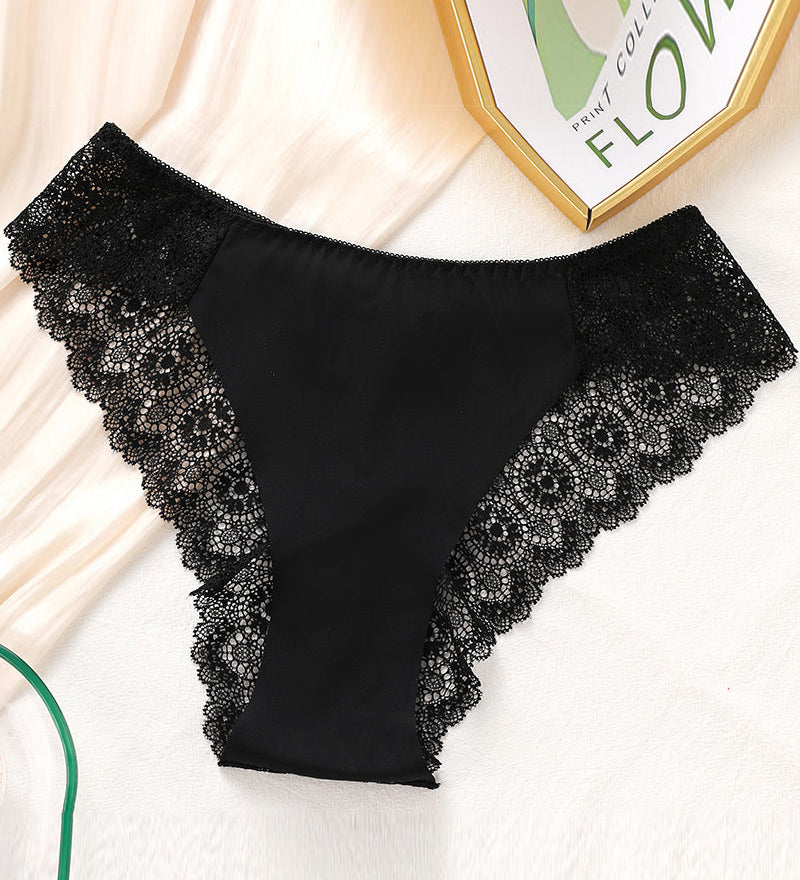 Ensemble De Culotte En Dentelle Pour Femme Avec Contraste En Dentelle