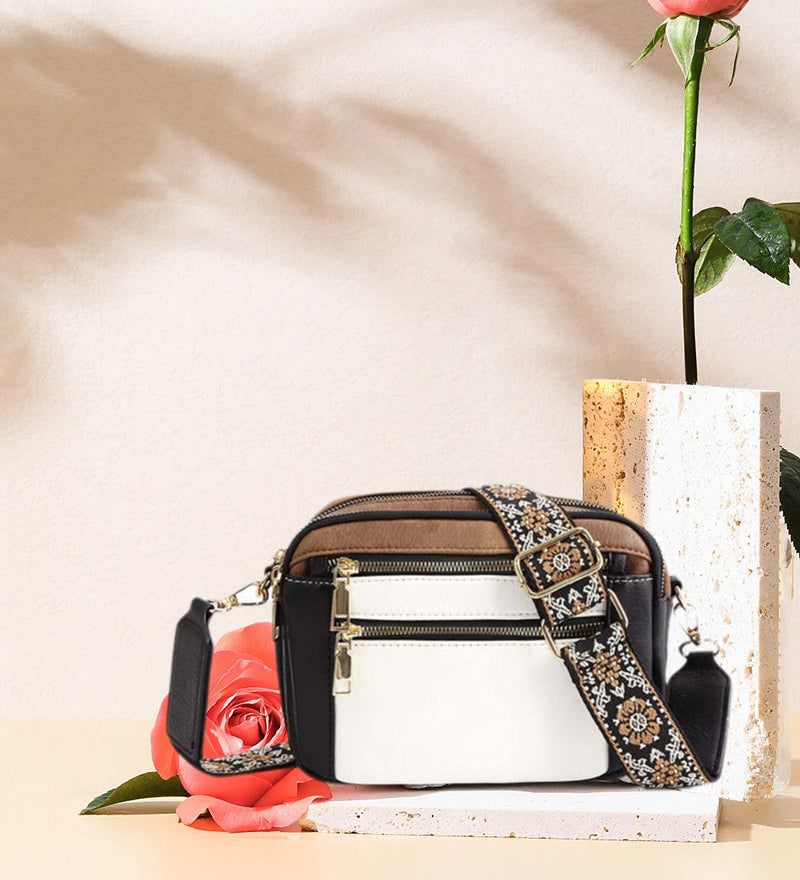 Sac bandoulière zippé multifonctionnel