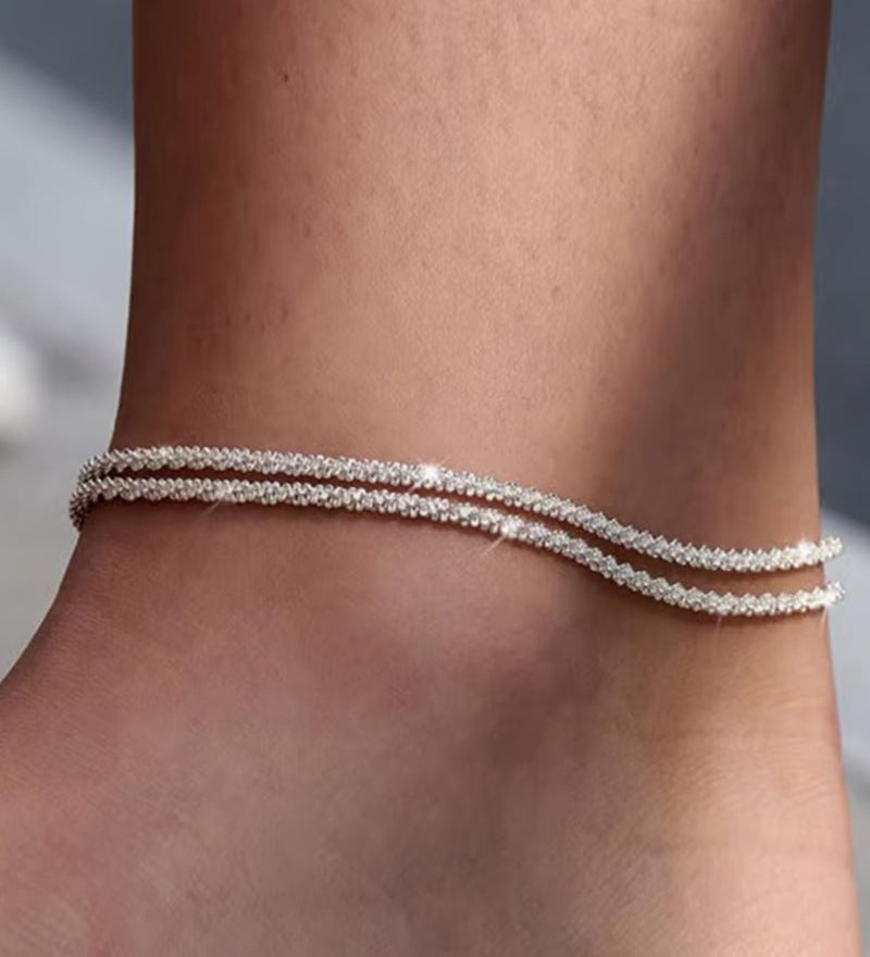 🏖️ Bracelets De Cheville Femme Kc Or & Argent Sterling