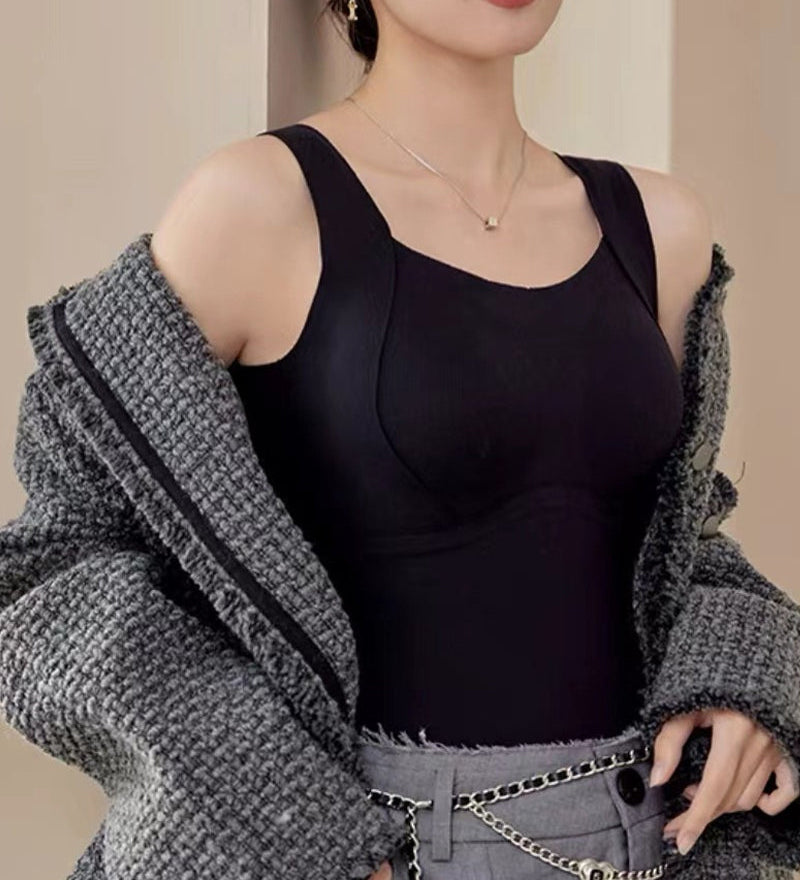 Gilet Thermique Femme avec Soutien-Gorge Intégré