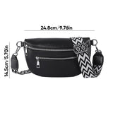 Sac bandoulière zippé avec bretelles contrastées