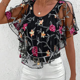 Blouse Brodée Maille Robust
