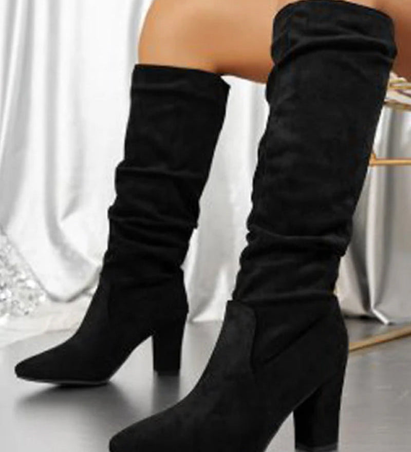 💥 Nouveautés – Déjà En Vente Chaude ! – Bottes À Talons Hauts Unies Et Stylées Pour Femmes