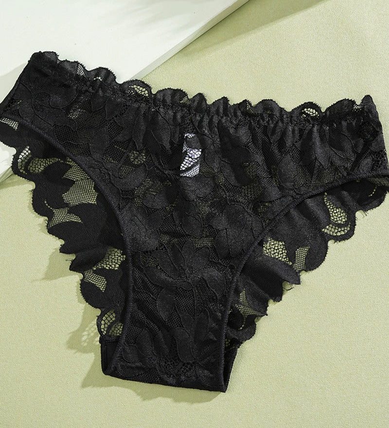 Culotte Femme En Dentelle Semi-Transparente