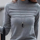 Haut Slim Fit Plissé Manches Longues