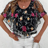 Blouse Brodée Maille Robust