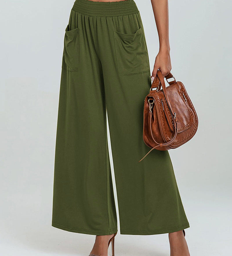 Pantalon Poche Taille Élastique Bootcut