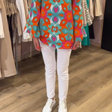 Blouse imprimée ample et polyvalente