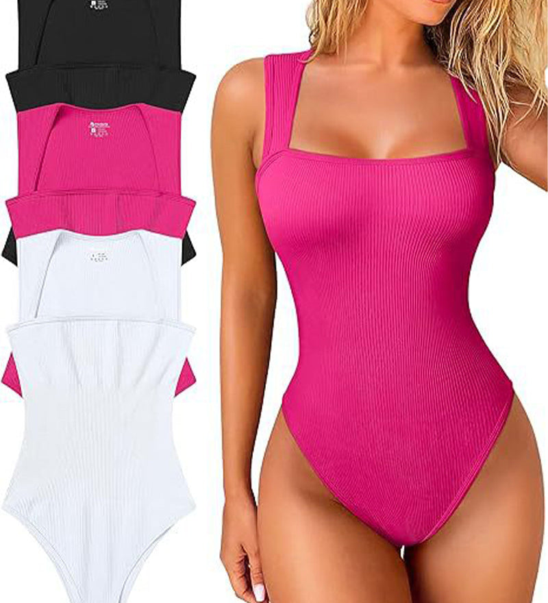 Body débardeur sans manches de couleur unie