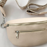 Sac bandoulière zippé avec bretelles contrastées