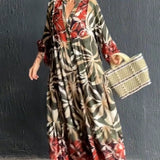 Robe de vacances ample imprimée