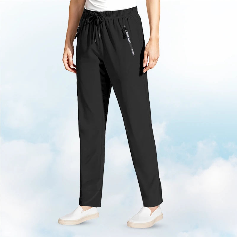 Pantalon Femme Ultra Élasticité Soie Glacée Confort Décontracté