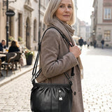 Sac À Main Décontracté Plissé Seau Cuir Souple
