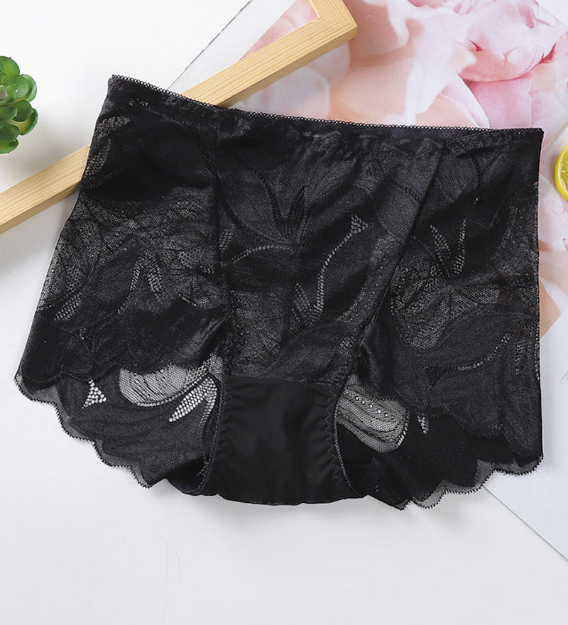 Culotte sexy en dentelle de couleur unie