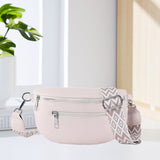 Sac bandoulière zippé avec bretelles contrastées