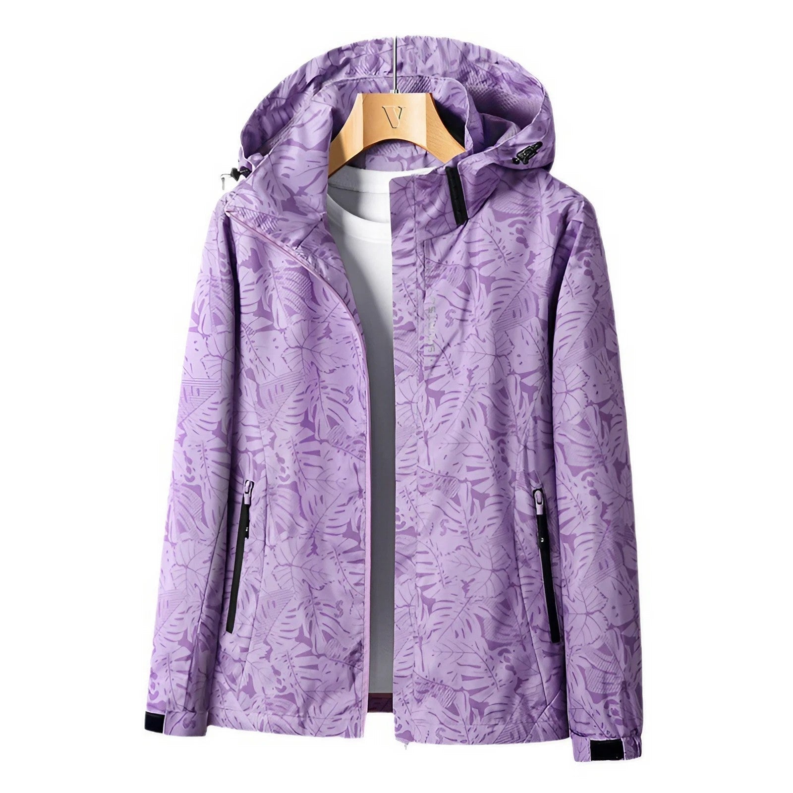 Chiara | Veste à capuche zippée avec finition imperméable pour femme